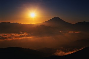Sunrise Above Mount Fuji